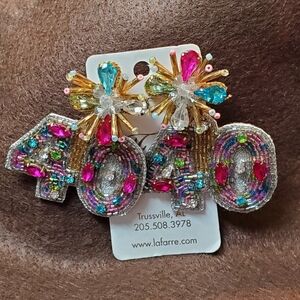 Happy Birthday Earrings For 40 Pierced Earrings